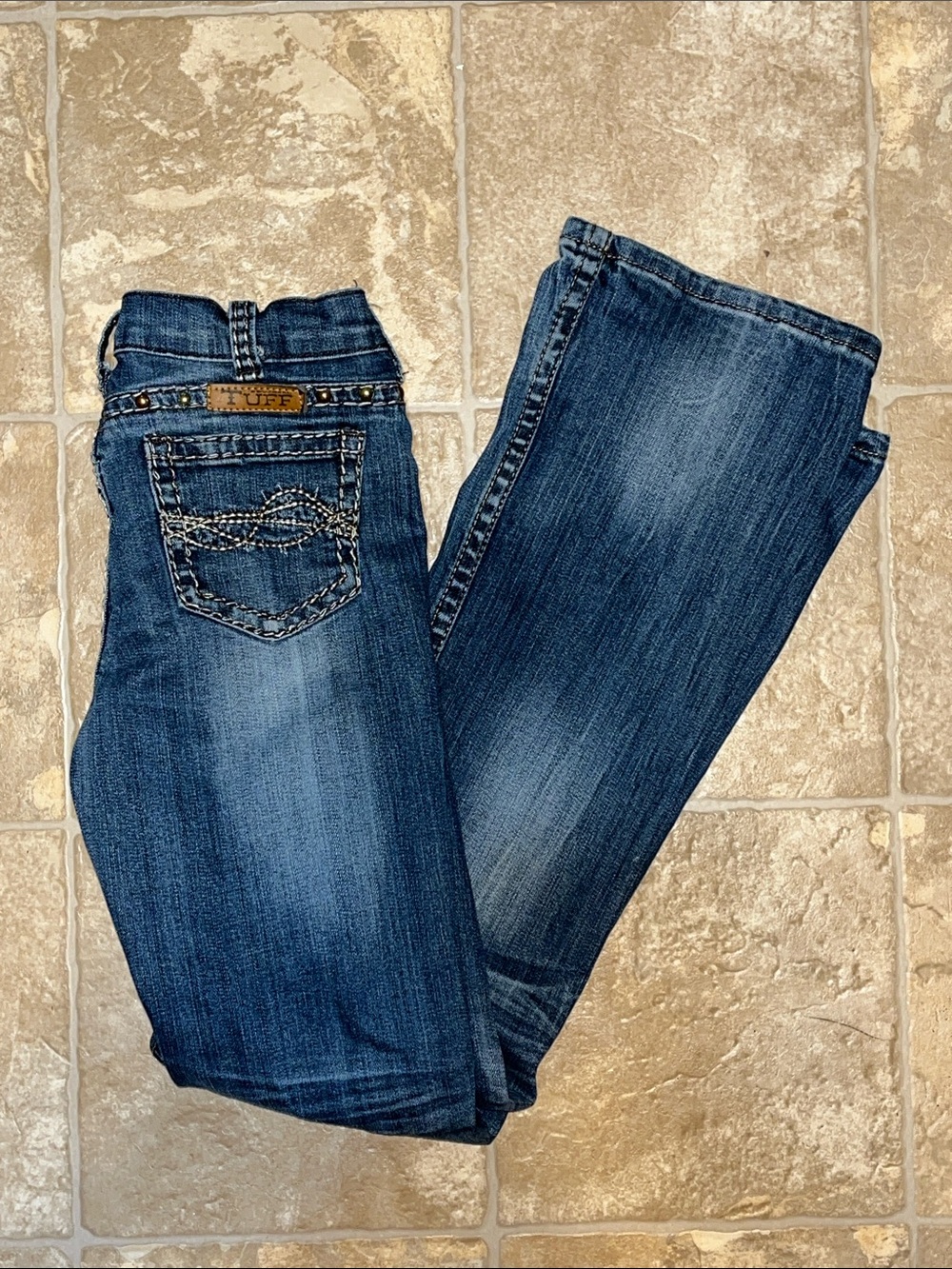 Cowgirl Tuff Girls Desert Canyon Jeans with Embroidered Back Pocket